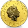 Lunar I - Hund - 1/2 Oz Gold farbig 2006