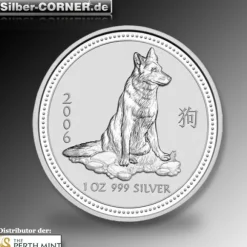 Lunar I - Hund - 1 Oz Silber 2006*