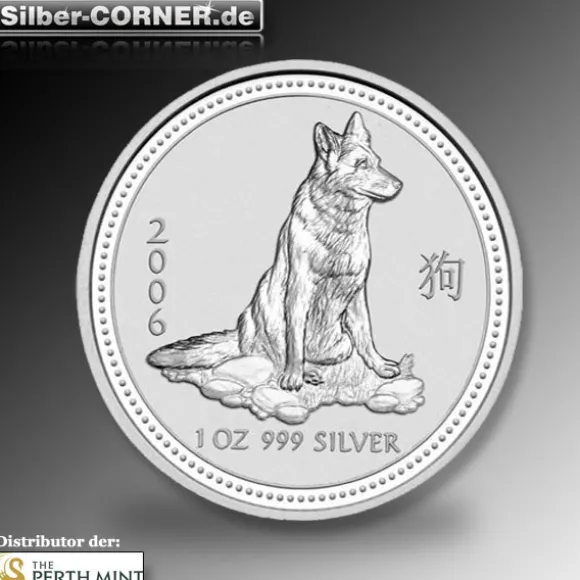 Lunar I - Hund - 1 Oz Silber 2006*