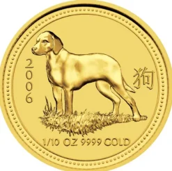 Lunar I - Hund - 1/10 Unze Gold 2006