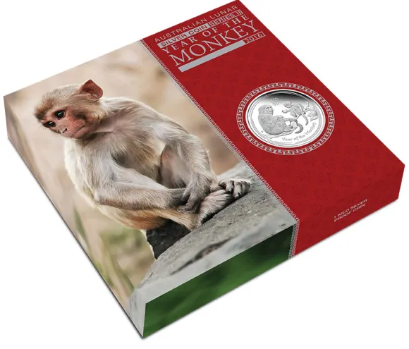 Lunar II Affe 1 KG Silber Proof 2016 + Box + CoA*