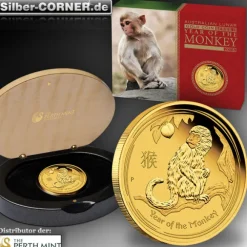 Lunar II - Affe - 1/10 Oz Gold Proof 2016 +Box + COA