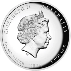 Lunar II Affe 1 Oz Silber High Relief 2016 *