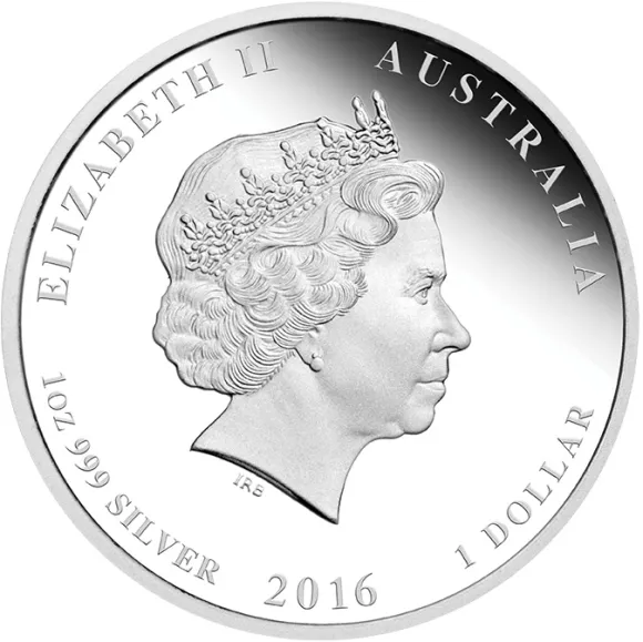Lunar II Affe 1 Oz Silber Proof Coin+ Box + CoA 2016*