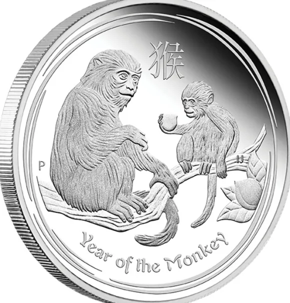 Lunar II Affe 1 Oz Silber Proof Coin+ Box + CoA 2016*