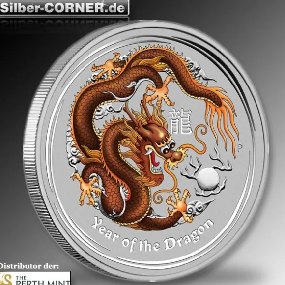 Lunar II Drache - Braun - 1 Oz Silber 2012*