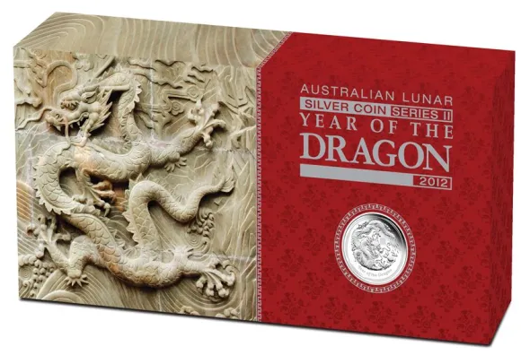 Lunar II - Drache - 3-Coin Set Proof Silber 2012 + Box + COA *