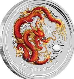 Lunar II - Drache - 2 Oz Silber farbig 2012*