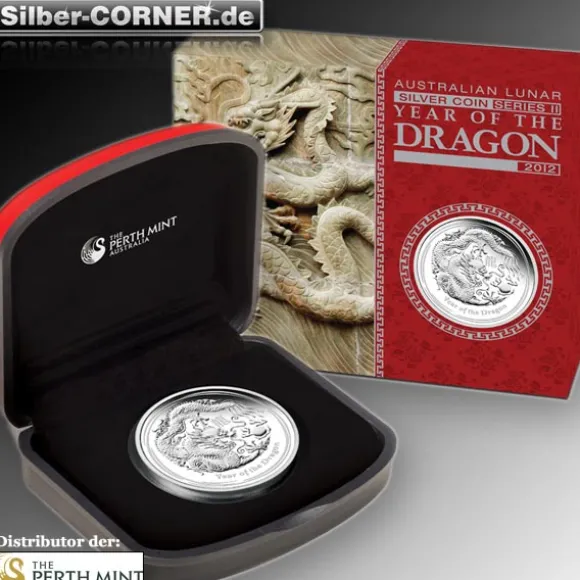 Lunar II Drache 1/2 Oz Silber Proof 2012 +Box +COA*