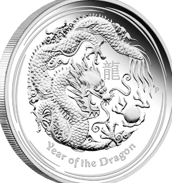 Lunar II Drache 1 Oz Silber Proof 2012 +Box +COA*