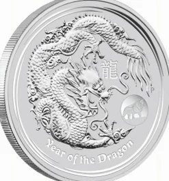 Lunar II - Drache - 1 Unze Silber 2012 - Privy Mark Löwe*