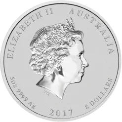 Lunar II Hahn 5 Oz Silber farbig 2017 *