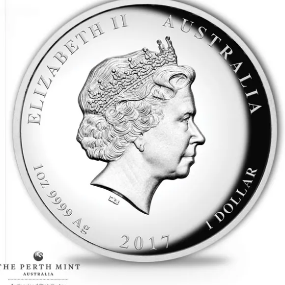 Lunar II - Hahn - 1 Oz Silber High Relief 2017 +Box +COA*