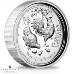 Lunar II - Hahn - 1 Oz Silber High Relief 2017 +Box +COA*