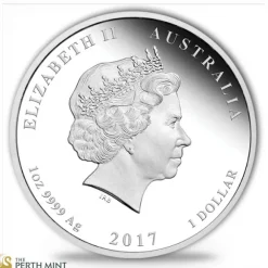 Lunar II - Hahn - 1 Oz Silber Proof farbig 2017 +Box +COA*