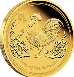 Lunar II - Hahn - 1 Unze Gold Proof 2017 + Box + COA