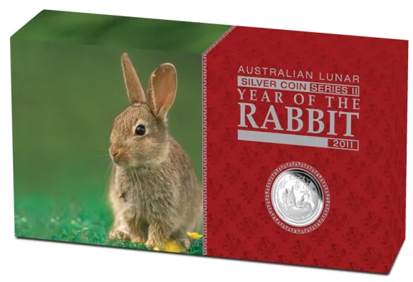 Lunar II Hase 3-Coin Set Silber Proof 2011 +Box +COA*