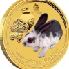 Lunar II - Hase - 1/20 Oz Gold farbig 2011