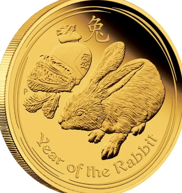 Lunar II- Hase - 1/10 Oz Gold Proof 2011 + Box + COA