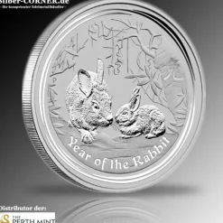 Lunar II Hase 10 Oz Silber 2011 *