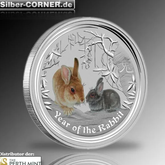 Lunar II Hase 10 Oz Silber farbig 2011*