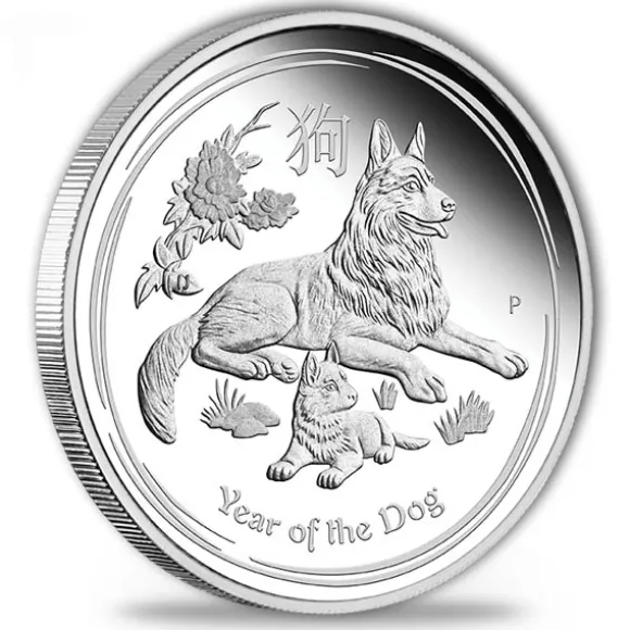 Lunar II - Hund - 3 Coin Set Silber Proof 2018+ Box +COA*