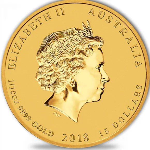 Lunar II - Hund - 1/10 Oz Gold 2018