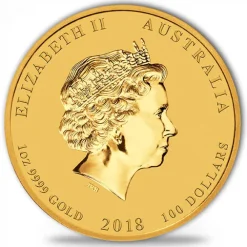 Lunar II - Hund - 1 Oz Gold 2018