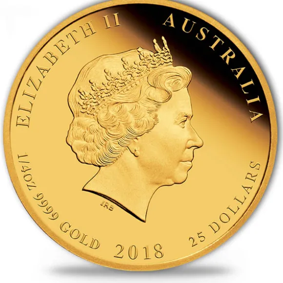 Lunar II - Hund - 1/4 Oz Gold Proof + Box + COA