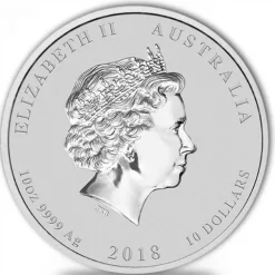 Lunar II - Hund - 10 Oz Silber 2018 *