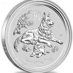 Lunar II - Hund - 10 Oz Silber 2018 *