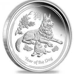 Lunar II - Hund - 2 Oz Silber Proof *