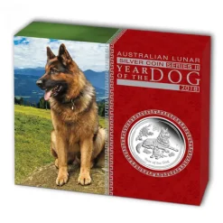 Lunar II Hund 1 Oz Silber Proof + Box + Zertifikat *