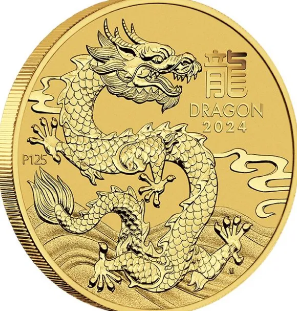 Lunar III - Drache - 2 Oz Gold 2024