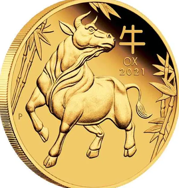 Lunar III - Ochse - 1/4 Oz Gold Proof 2021 +Box +COA
