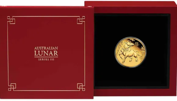 Lunar III - Ochse - 1/4 Oz Gold Proof 2021 +Box +COA