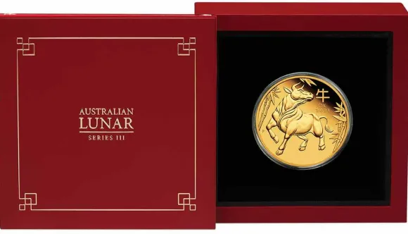 Lunar III - Ochse - 1 Oz Gold Proof 2021 +Box +COA