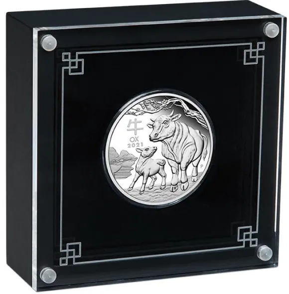 Lunar III - Ochse - 1/2 Oz Silber Proof + Box + COA*