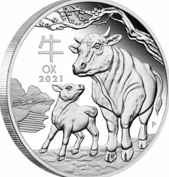 Lunar III - Ochse - 1 Oz Silber Proof + Box + COA*