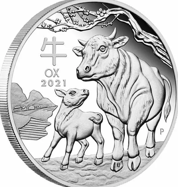 Lunar III - Ochse - Trio 3 x 1 Oz Silber Set + Box + COA*