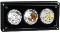 Lunar III - Ochse - Trio 3 x 1 Oz Silber Set + Box + COA*