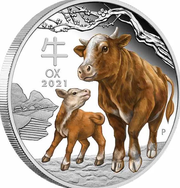 Lunar III - Ochse - Trio 3 x 1 Oz Silber Set + Box + COA*