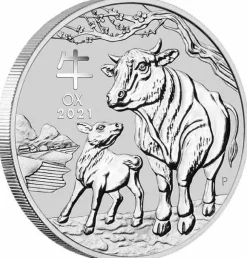 Lunar III - Ochse - 2 Unzen Silber 2021*