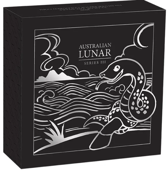 Lunar III 1 Oz Silber farbig Proof Schlange 2025*