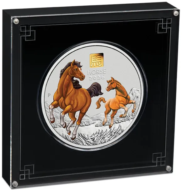 Lunar III - Pferd - 1 Kg Silber Privy Mark Gold 2026 + Box + CoA
