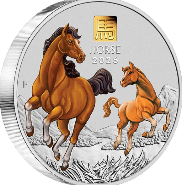 Lunar III - Pferd - 1 Kg Silber Privy Mark Gold 2026 + Box + CoA
