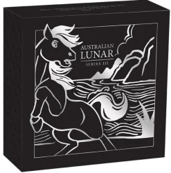 Lunar III Pferd 1 Oz Silber Proof farbig 2026 +Box +COA