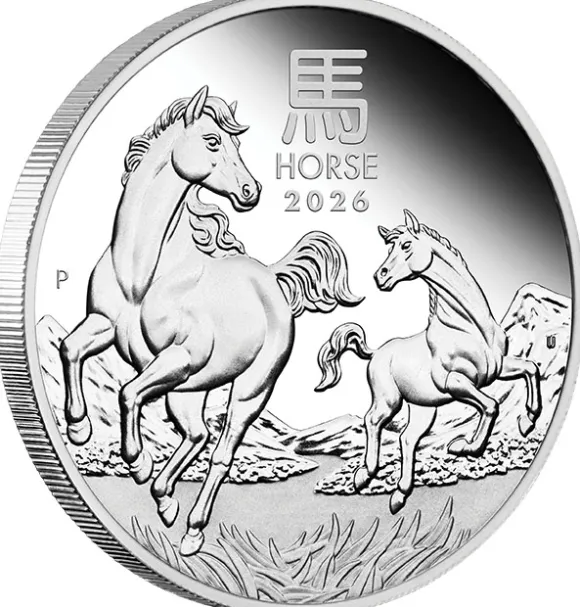 Lunar III Pferd Three Coin Set Silber 2026
