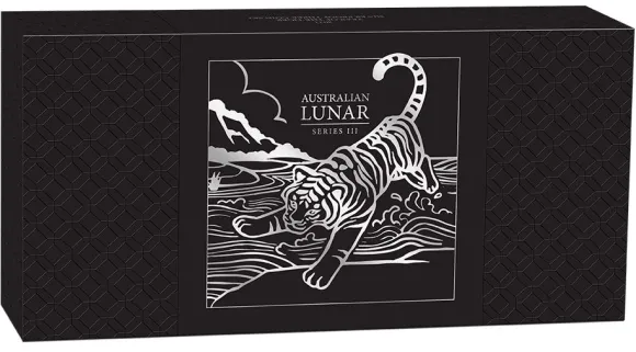 Lunar III - Tiger - 3 Coin Set Silber Proof + Box + COA*