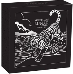 Lunar III - Tiger - 1 Oz Silber Proof 2022 + Box + COA*